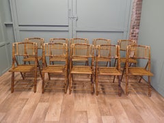 Set of 10 Giant Bamboo Plantation Chairs, Dining Chairs This good large set