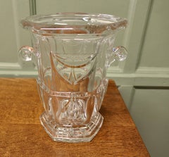 Hand Cut Crystal Champaign Ice Bucket Signed Cristal de Flandre A superb piece