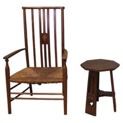 A Liberty Morris & Co Rush Seated Low Armchair