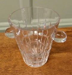 Art Deco Ice Bucket, Hand Cut French Crystal Wine Cooler A very stylish piece