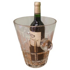 Art Deco Ice Bucket, Hand Cut French Crystal Wine Cooler A very stylish piece