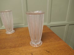 Pair of Large Art Deco French Glass Vases