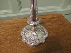 A Pair of 19th Century Silver Plated Candle Sticks