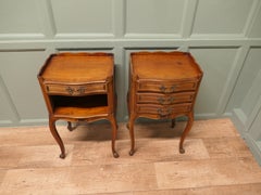 Pair of French Cherry Wood Bedside Chevets or Lockers This is a pretty pair