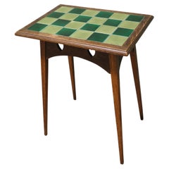 A Liberty London Heart Carved Tiled Top Occasional Table