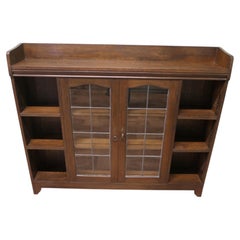 Arts and Crafts Glazed Liberty Bookcase with Open Shelving