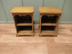 A Pair of Small Pine Bedside Cabinets, Children’s Room A pair of Good if small