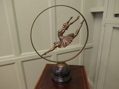 “La Danseuse” Bronze by Pierre Collinet, Ballerina Signed Bronze Art Deco