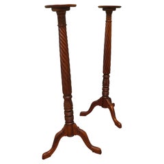 A Tall Pair of Tall Torchere or Lamp Stands This is a fine quality pair