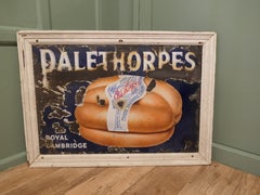 Large Enamel Pictorial Sausage Sign, Palethorps Royal Cambridge