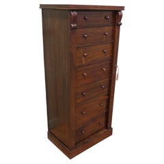 Tall Victorian Wellington Chest Filing Storage