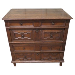 17th Century Oak Chest of Drawers or Garret Chest