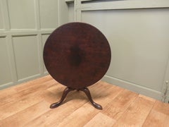 Mesa de caoba georgiana con tablero abatible, mesa de centro