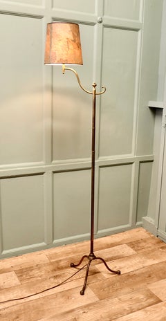 French Arts and Crafts Floor Lamp, Reading Lamp A very attractive and unusual