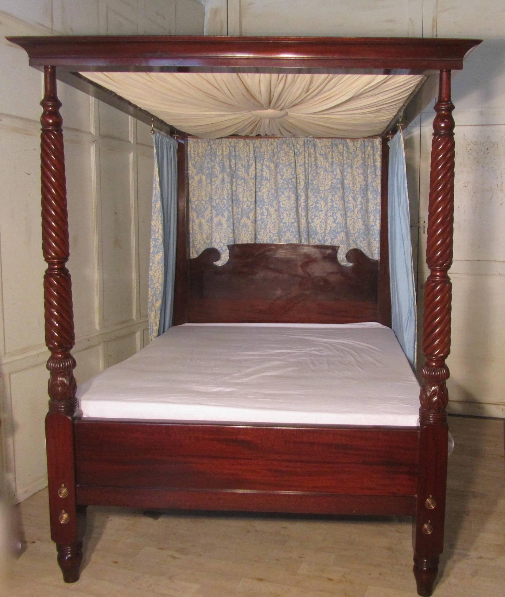 mahogany canopy bed