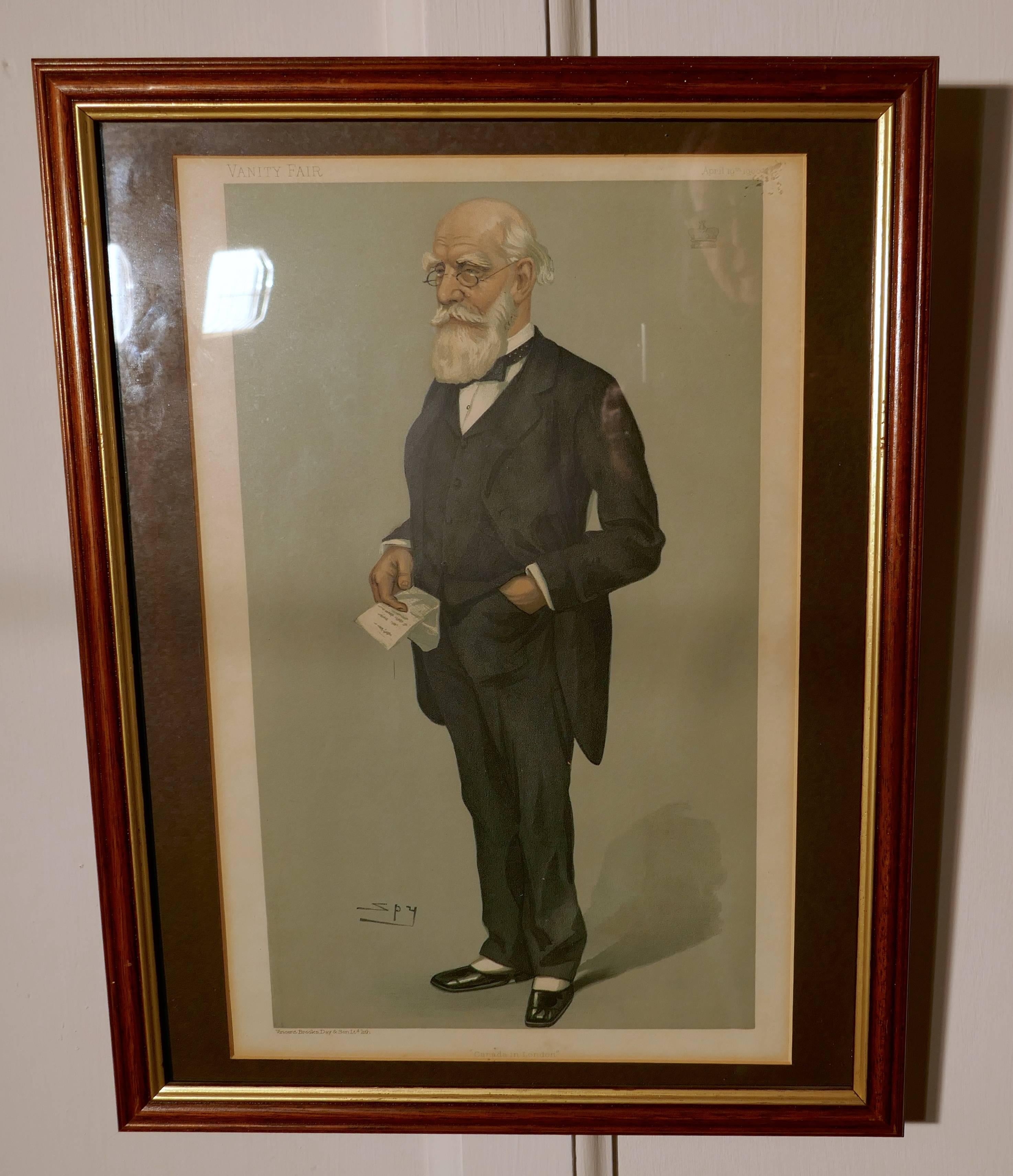 English Collection of Ten 19th Century Framed “Spy Prints” from Vanity Fair