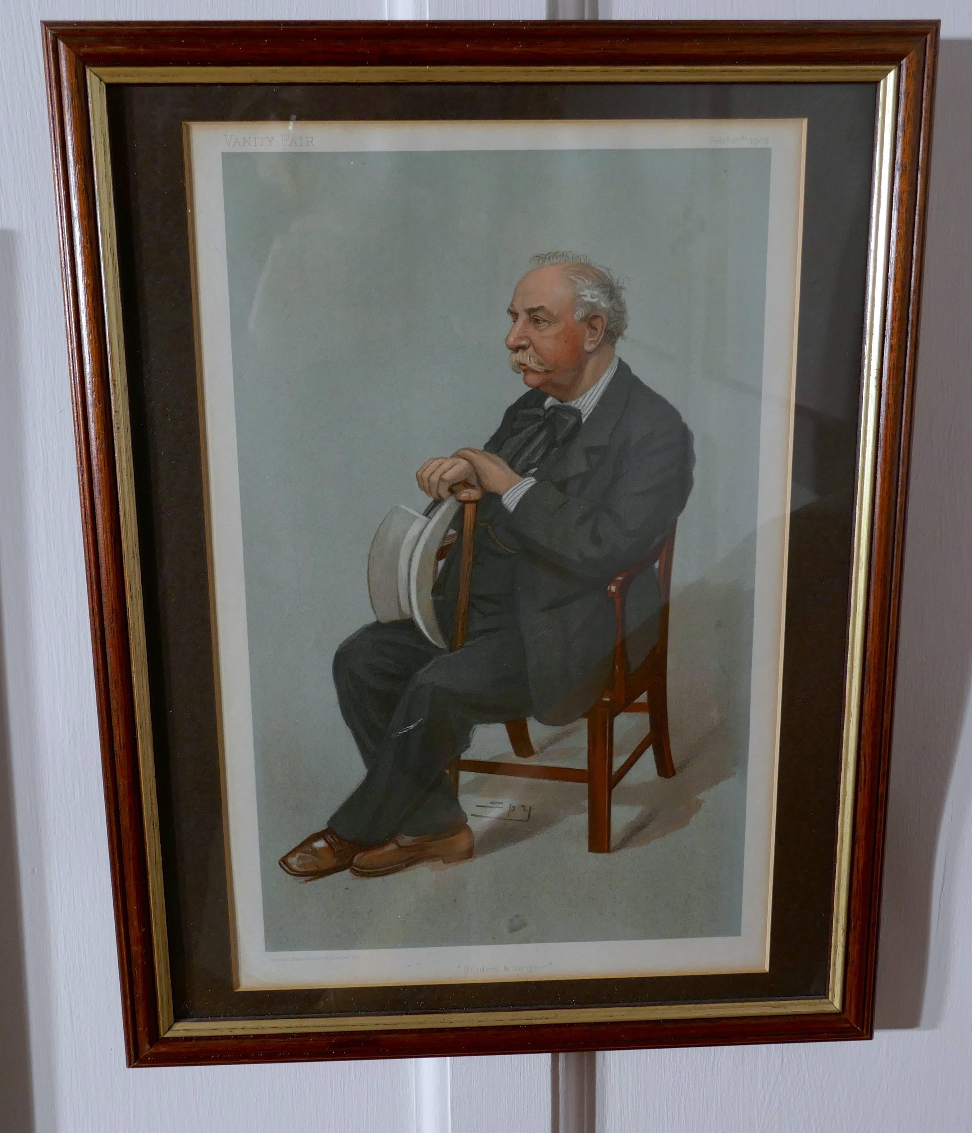 Engraved Collection of Ten 19th Century Framed “Spy Prints” from Vanity Fair