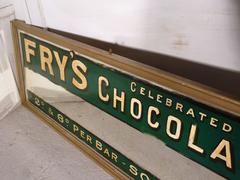 Large Victorian Advertising Mirror, Fry’s Chocolate
