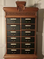 Tall French Barristers Filing Cabinet, Notaire’s Bookcase
