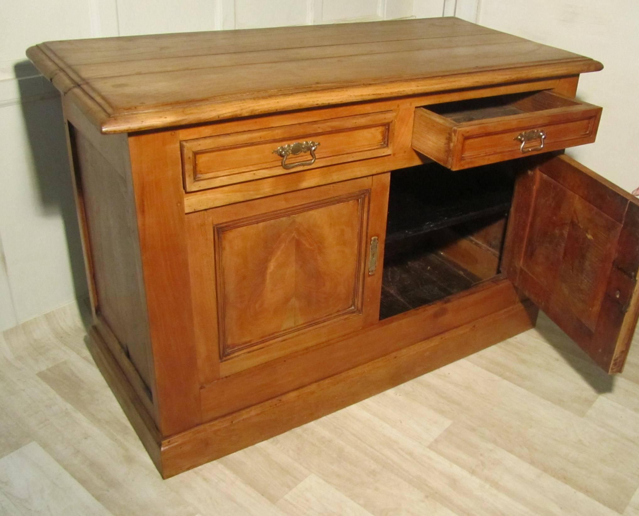 French Provincial 19th Century Rustic Cherry French Dresser, from Brittany, France