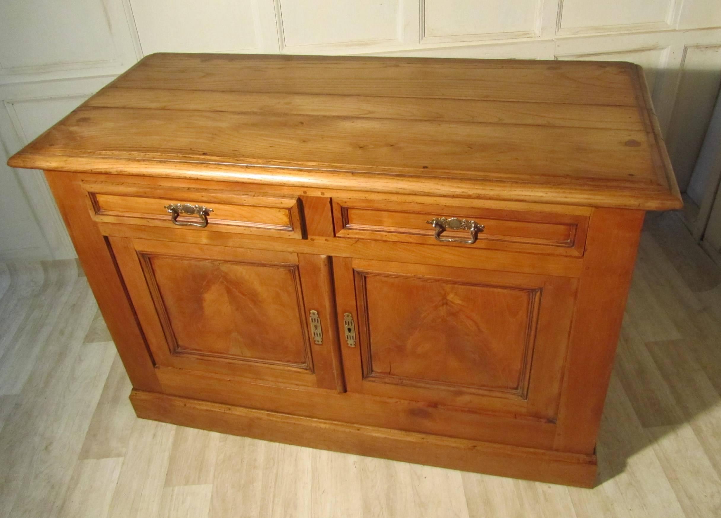 Hand-Crafted 19th Century Rustic Cherry French Dresser, from Brittany, France