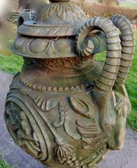 Large Cast Original Victorian Garden Iron Urn