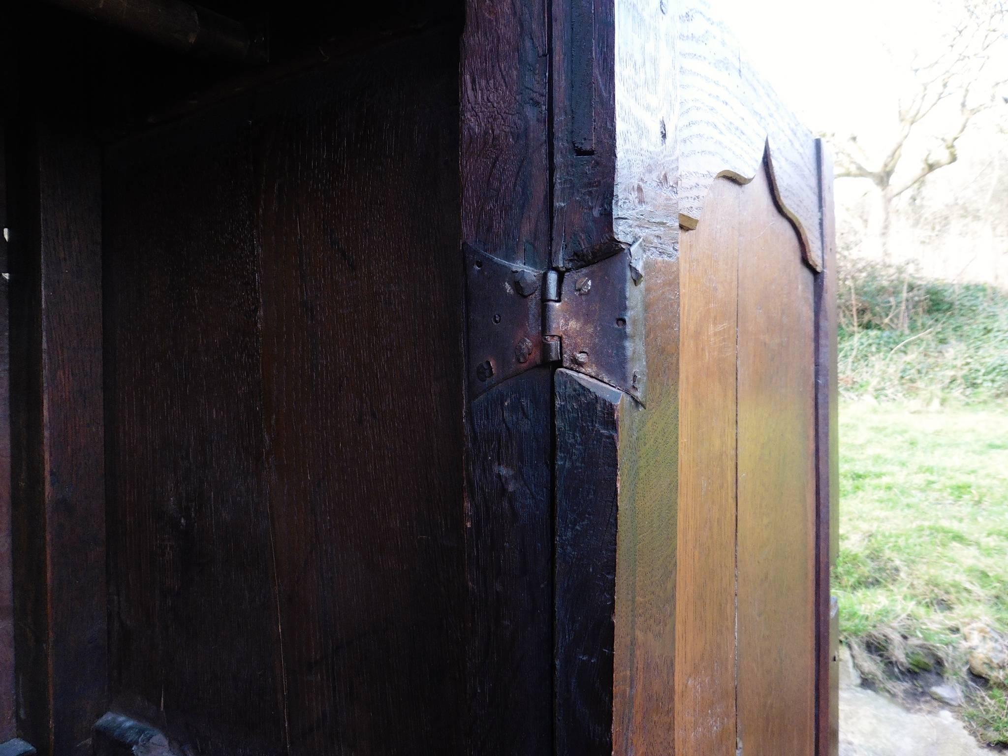 Hand-Crafted 17th Century Oak Housekeepers or Cloakroom Cupboard