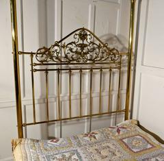 Victorian Art Nouveau Four Poster Double Brass Bed