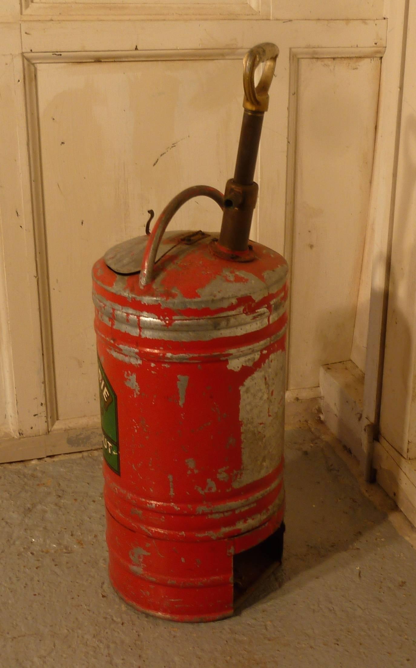 Steampunk Quirky Umbrella Stand, French Fire Department Pump, Industrial Antiques