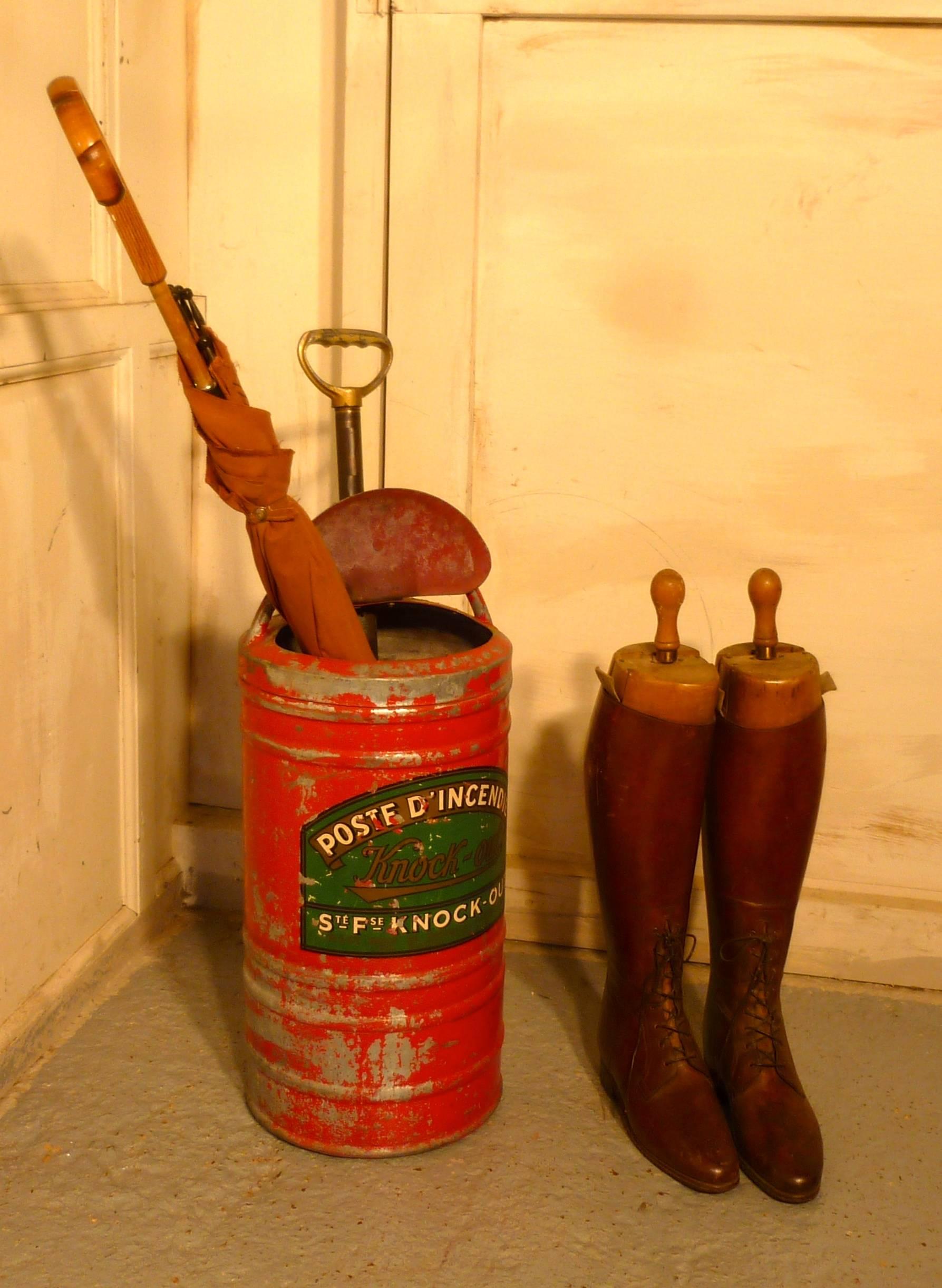 20th Century Quirky Umbrella Stand, French Fire Department Pump, Industrial Antiques