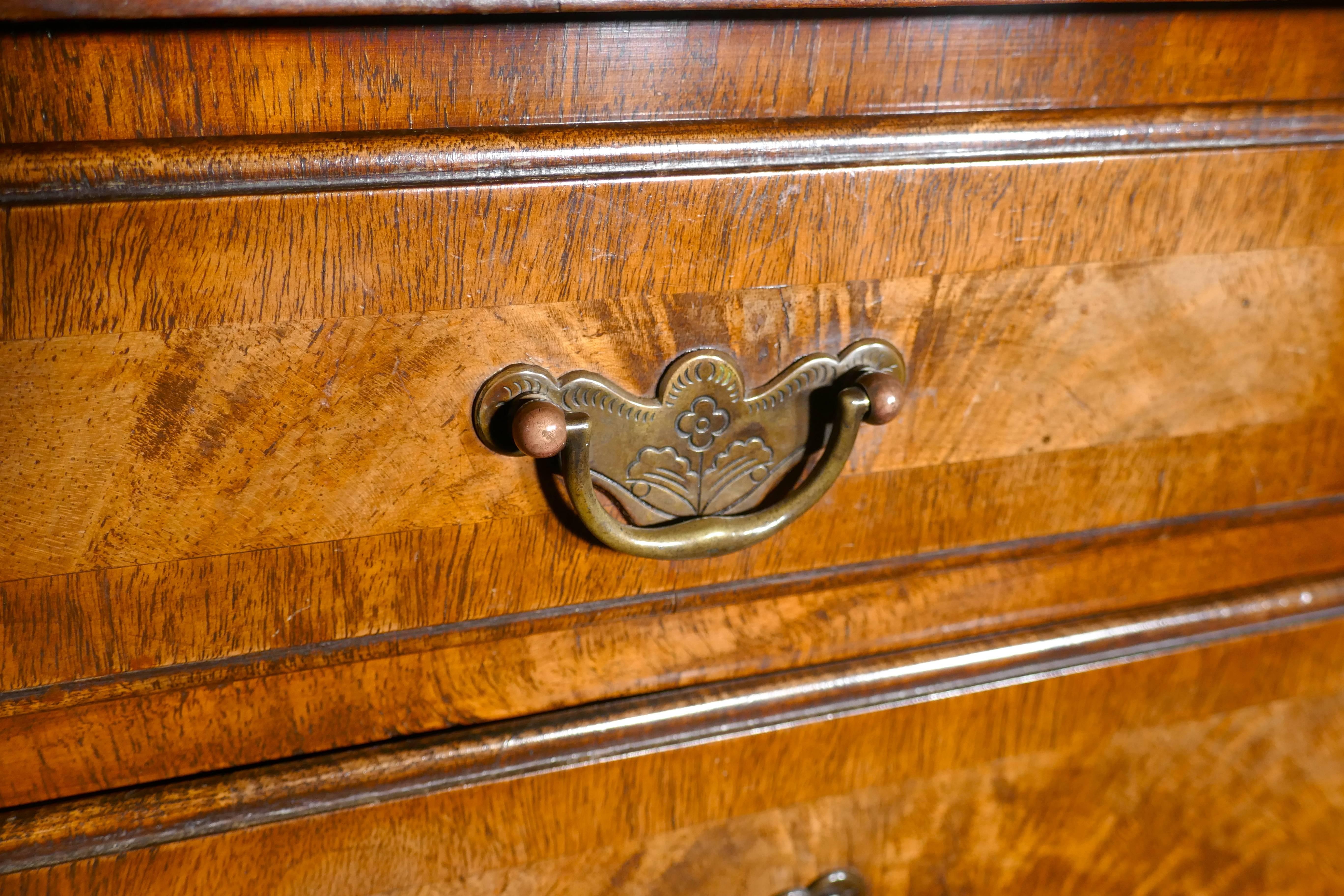 Queen Anne Style 19th Century Walnut Chest of Drawers 1