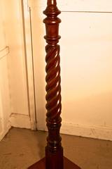 Barley Twist Turned Mahogany Floor Standing or Standard Lamp