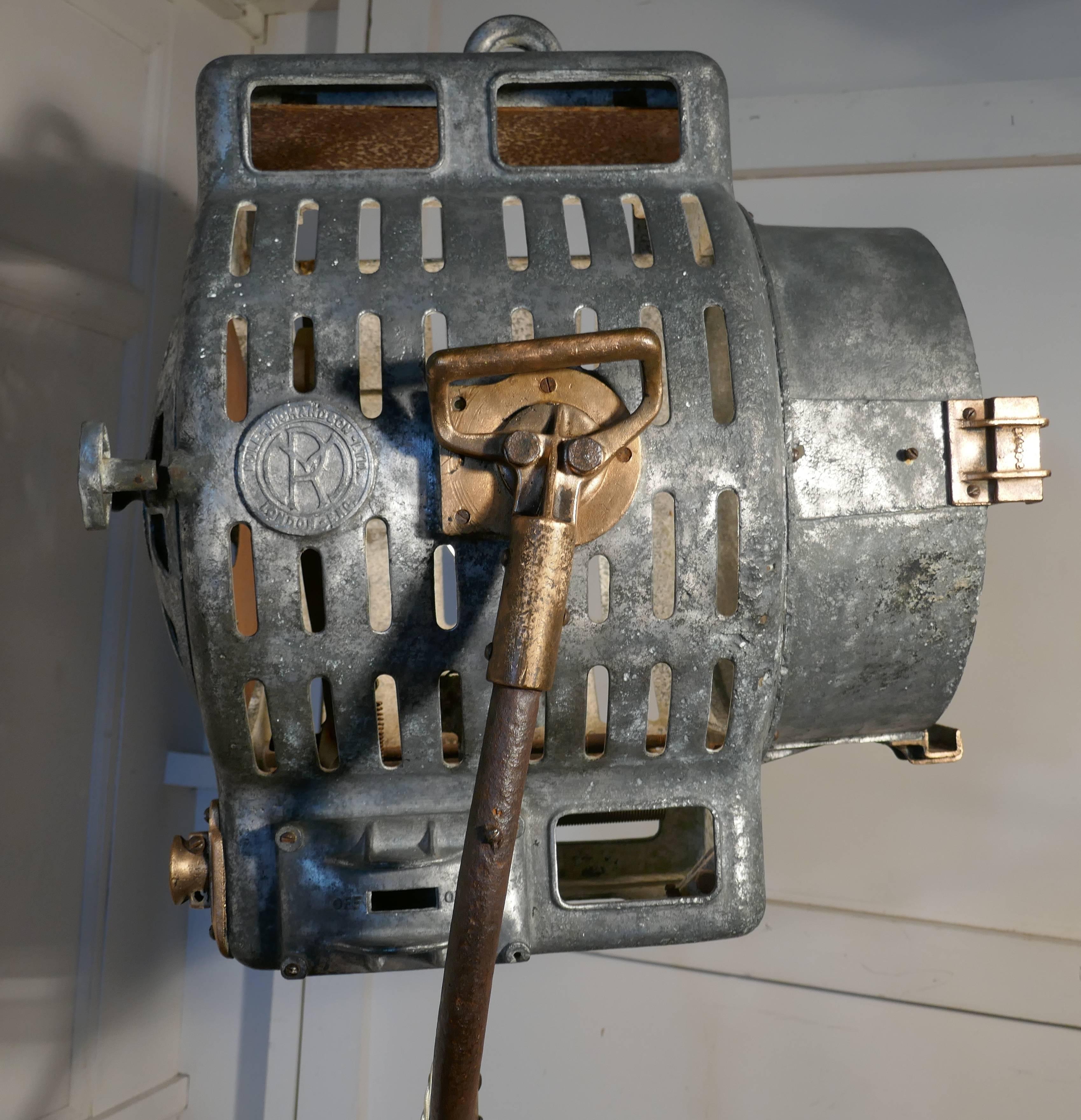 English Large Art Deco Vintage Theatre Flood Light or Spot Light Industrial Lighting