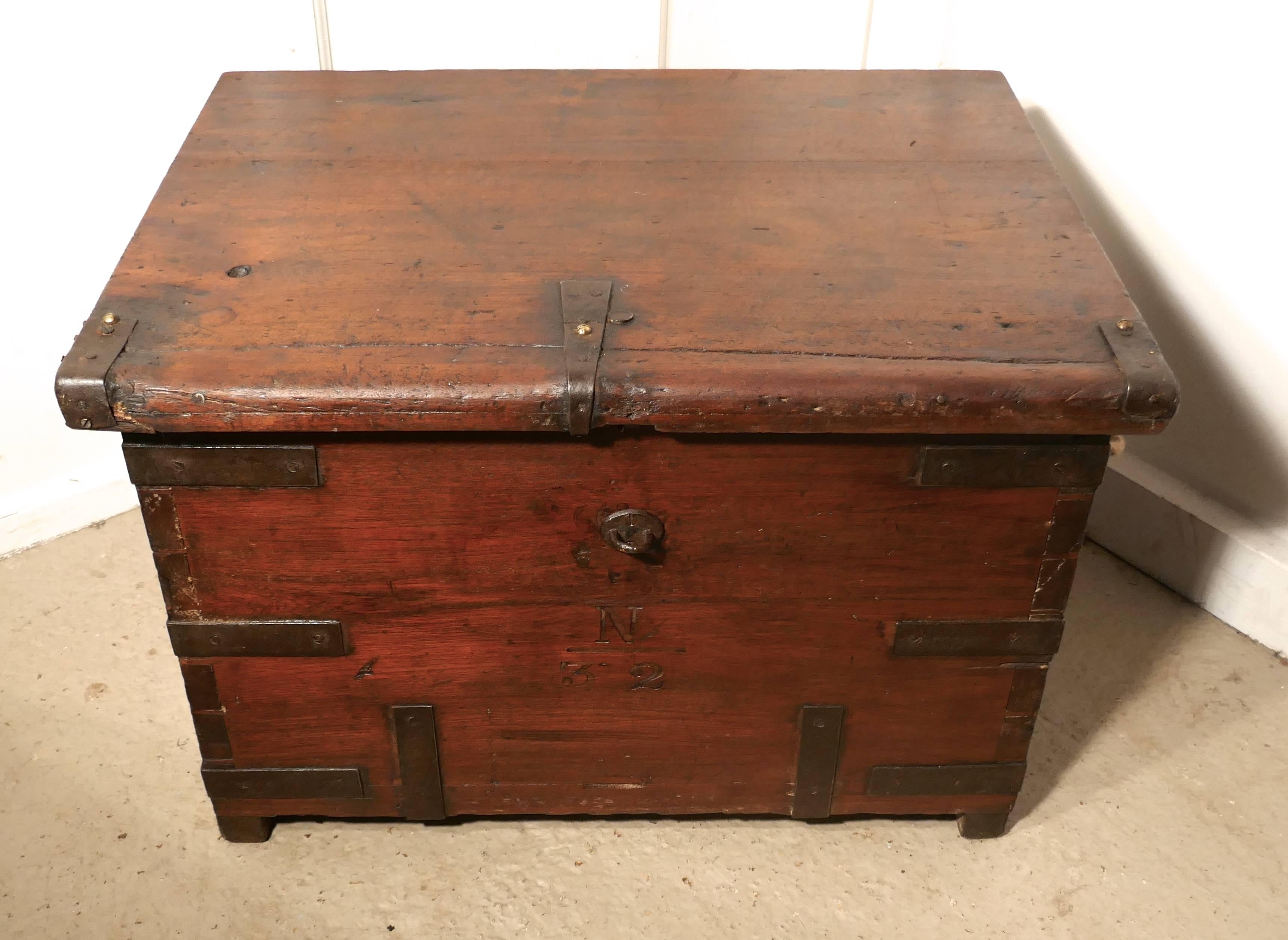 George II 18th Century Naval Officers Sea Chest