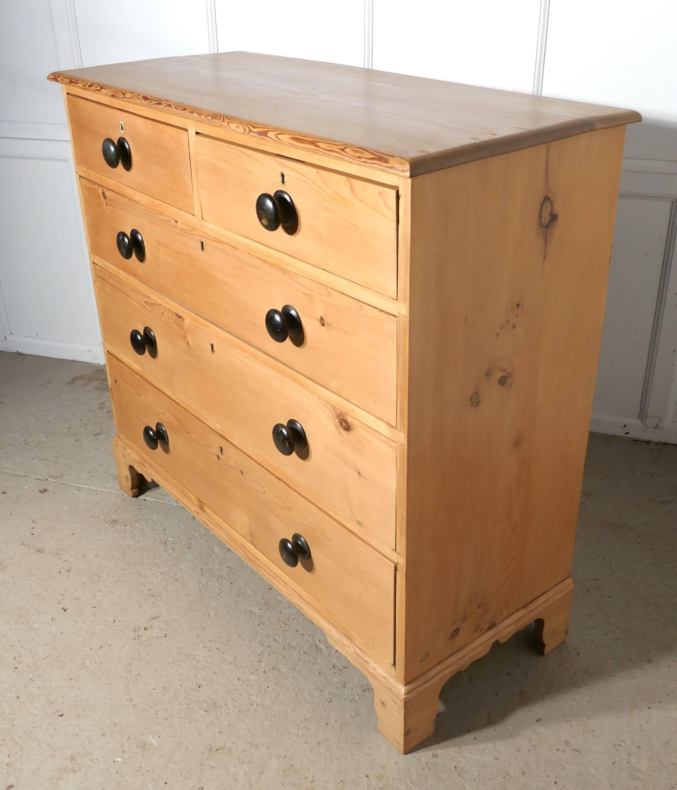 George III Large Georgian Stripped Pine Chest of Drawers