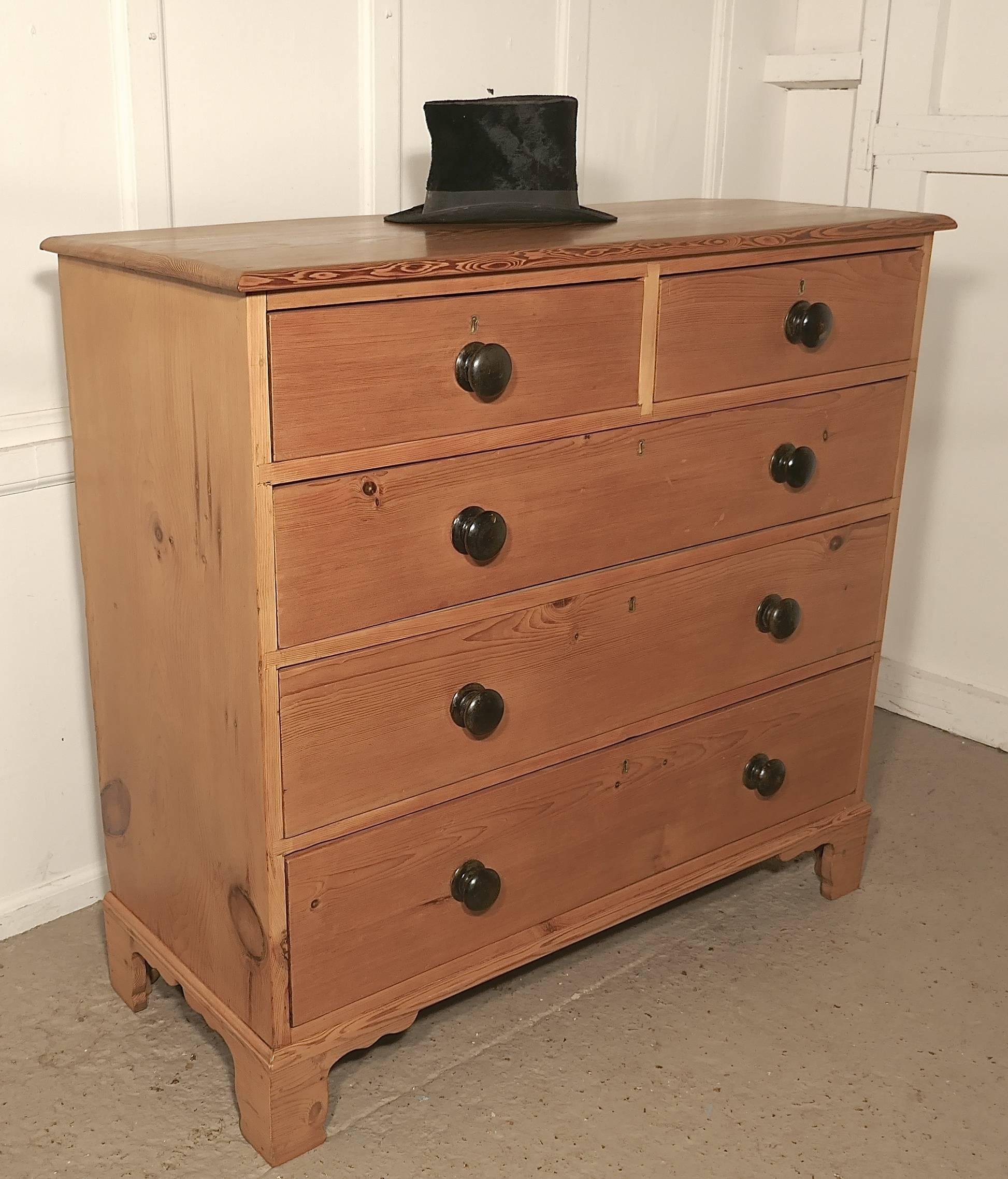 18th Century Large Georgian Stripped Pine Chest of Drawers