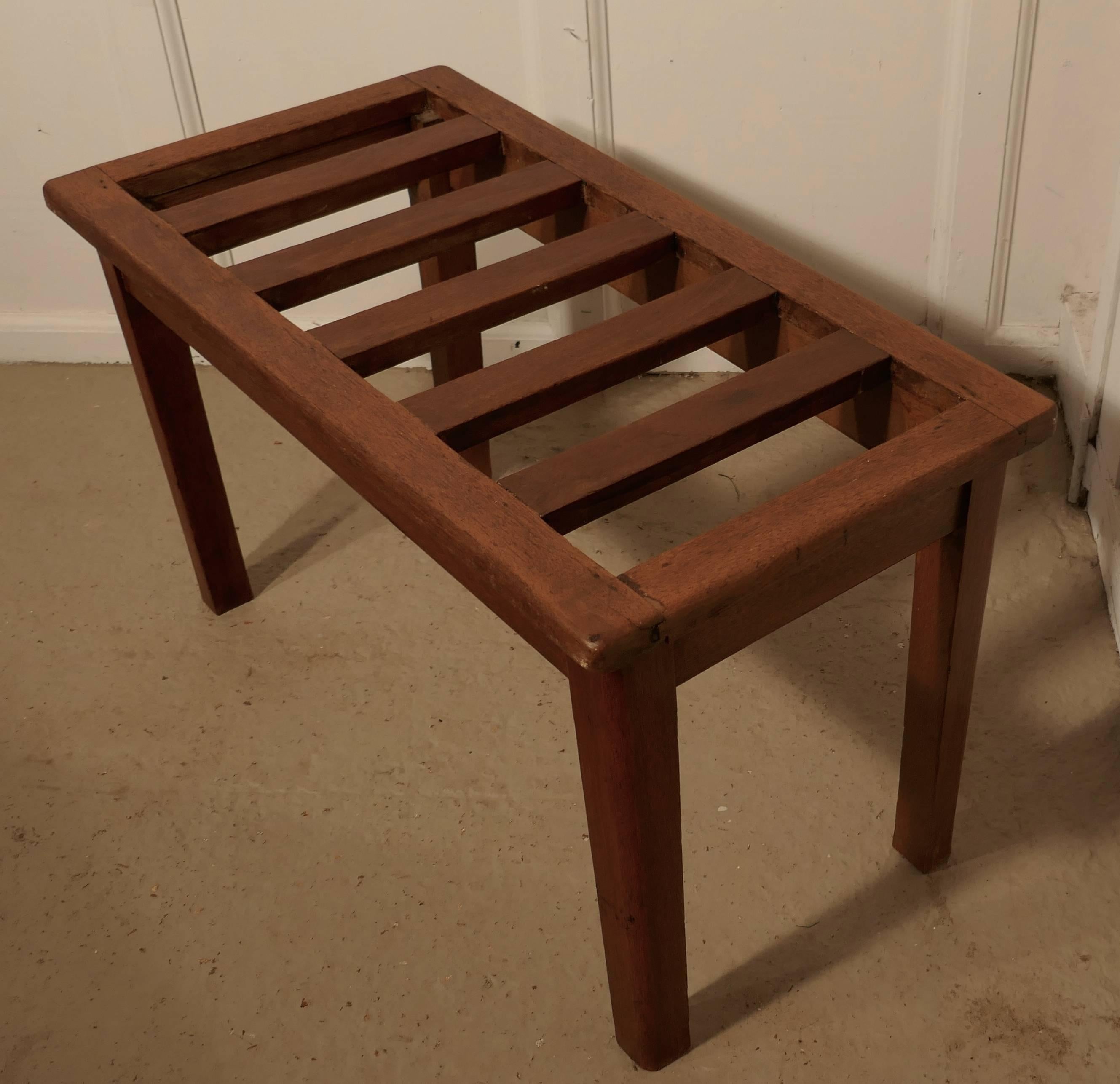 Hand-Crafted Set of Three 19th Century Mahogany Luggage Rack, Suitcase Stand 