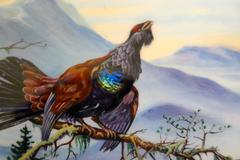 Magnificent Silver and Enamel Wild Game Scene Cigarette Case or Card Case