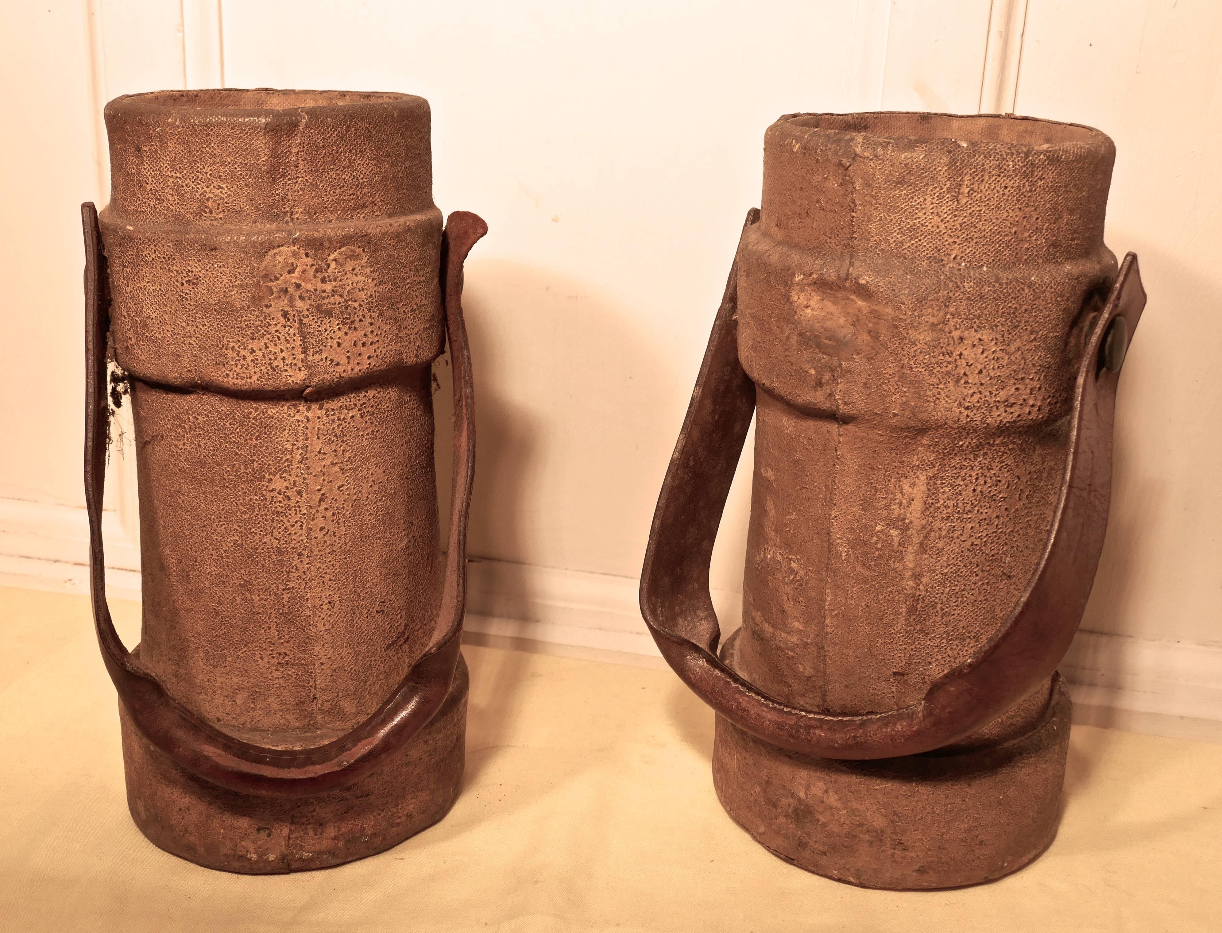 Victorian British Army Canvas Artillery Shell Carriers, or Quirky Stick Stands