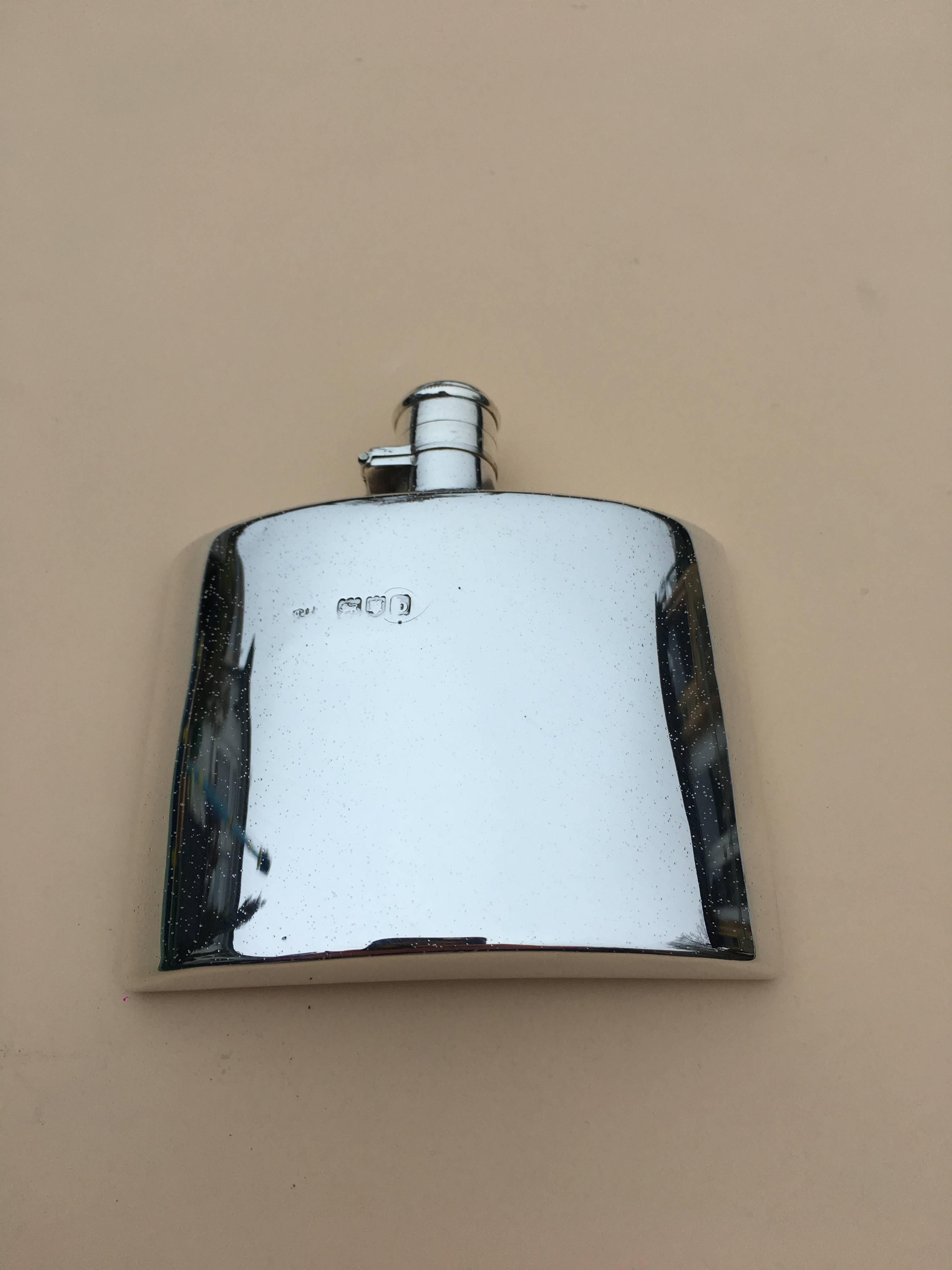 Hand-Crafted Victorian Silver Hip Flask by Charles Fox & Co Ltd Date 1897