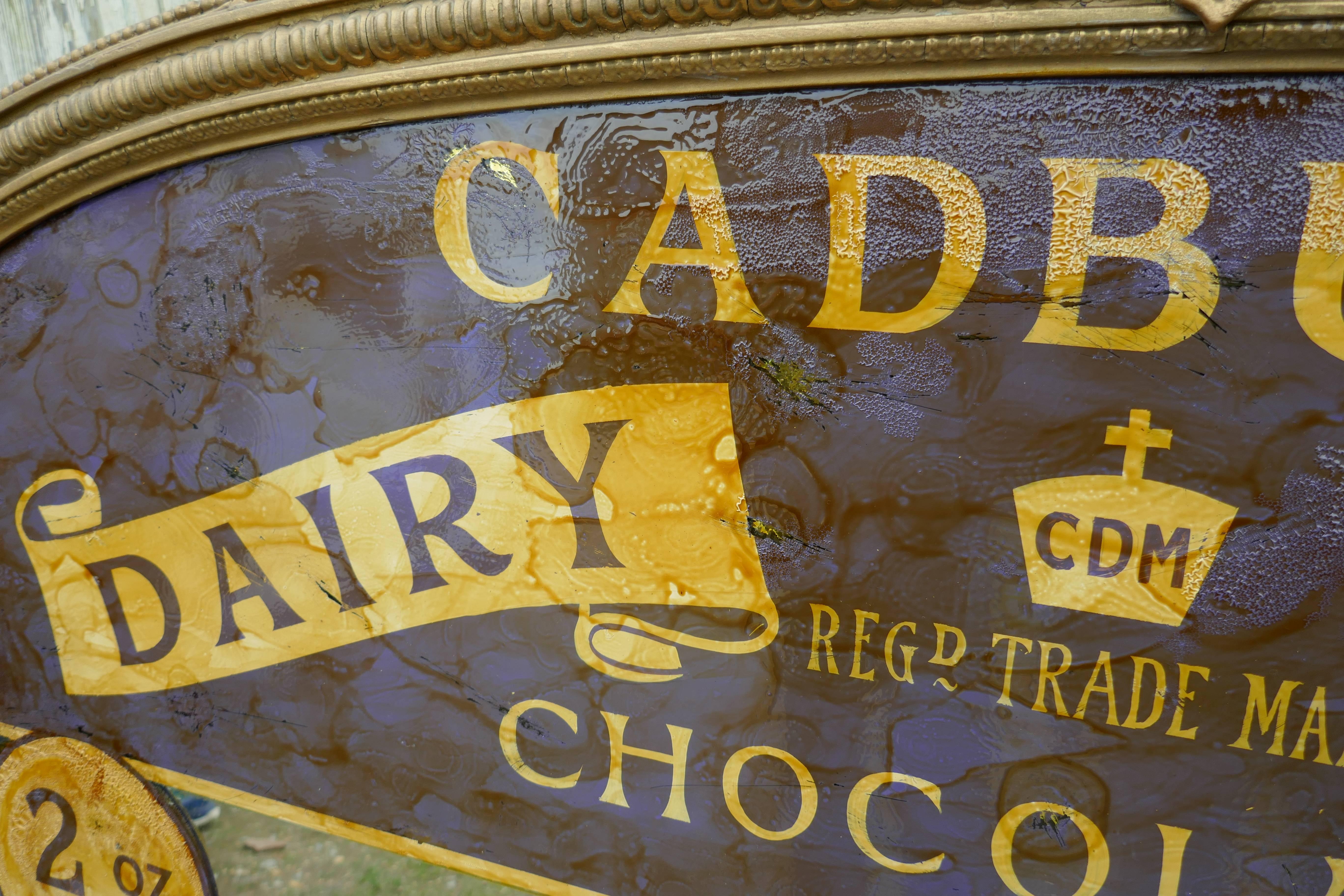 Large Victorian Advertising Mirror, Cadbury’s Chocolate over Mantle 1