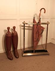 Victorian Brass and Cast Iron Walking Stick Stand or Umbrella Stand