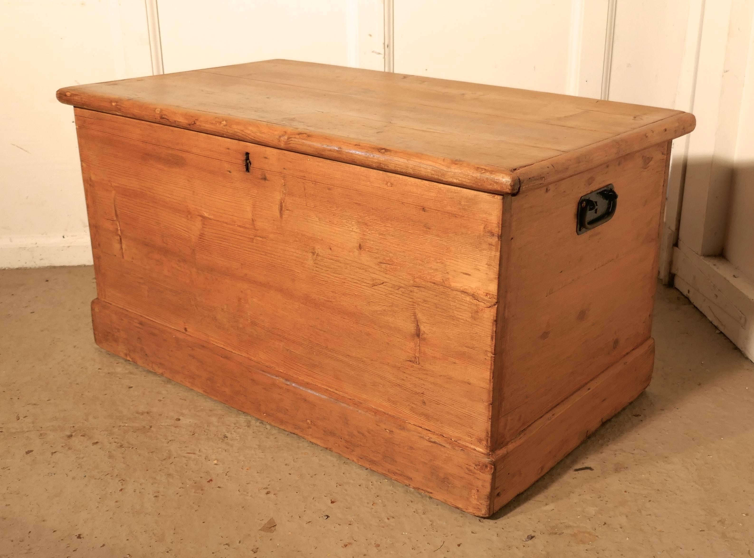 19th Century Victorian Pine Blanket Box or Coffee Table
