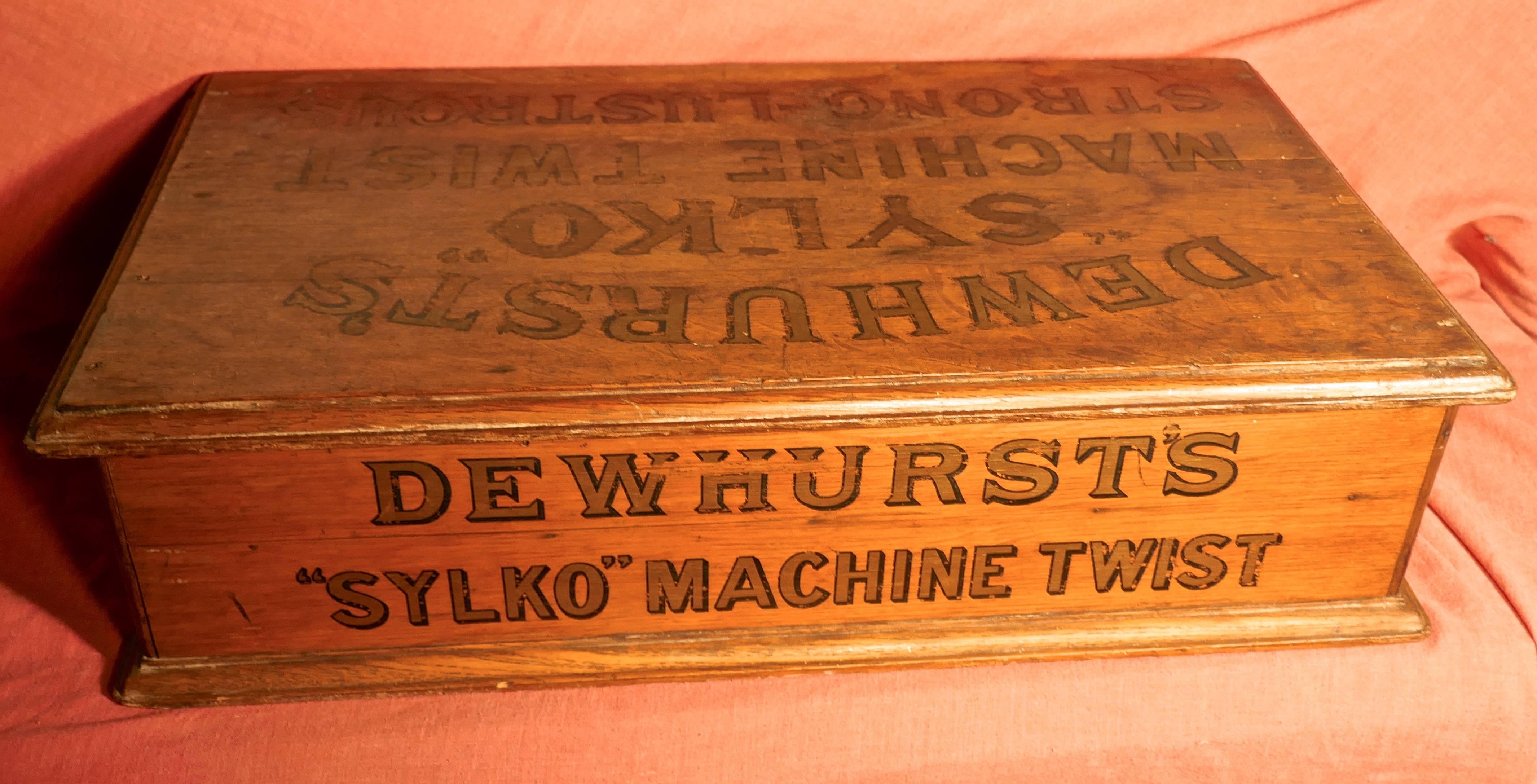 Industrial Dewhurst’s Sylko Machine Cotton Reel Box Haberdashery Shop Display