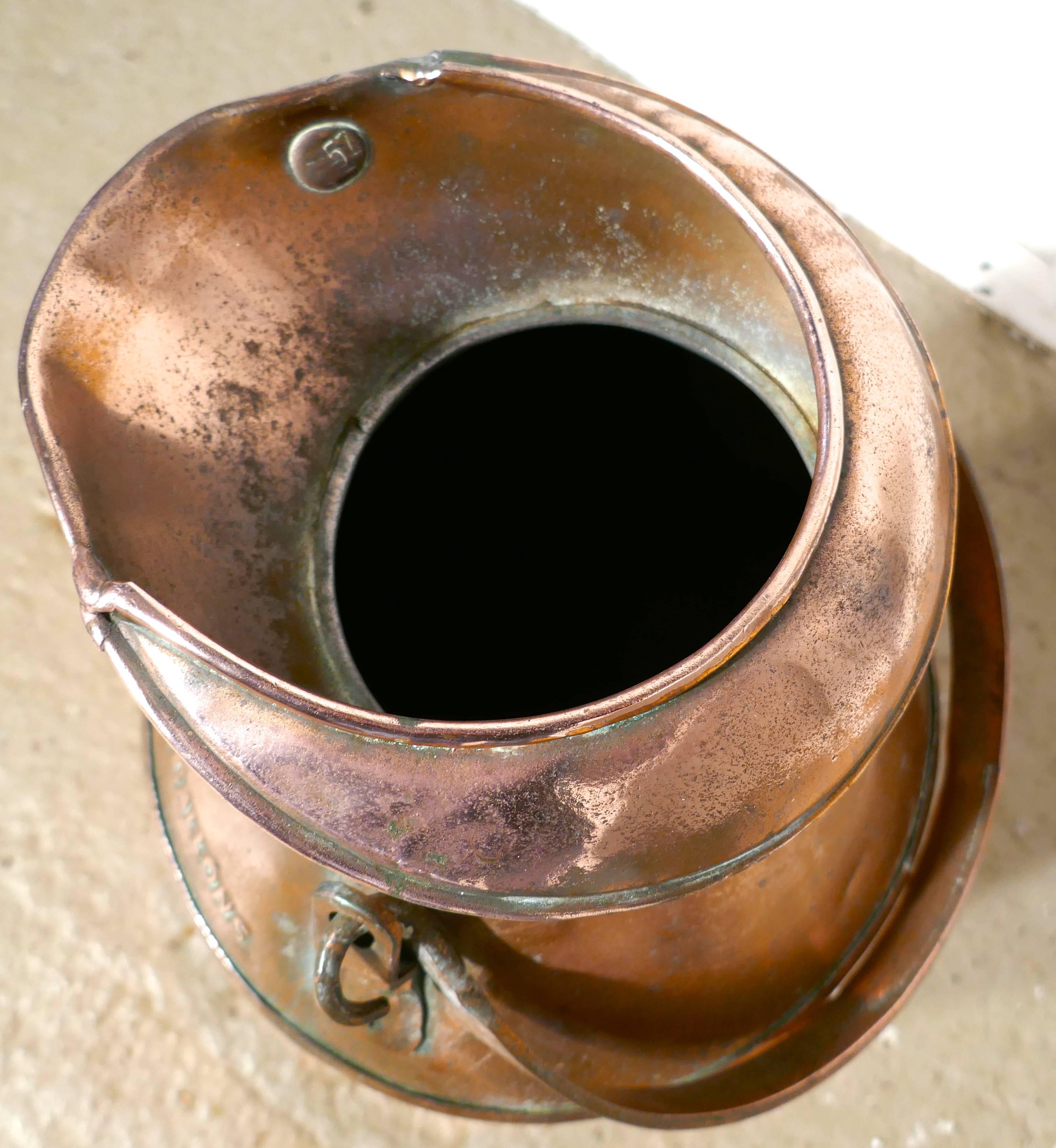 19th Century Quirky Umbrella Stand, Copper Milk Churn or Pail, Industrial Antiques