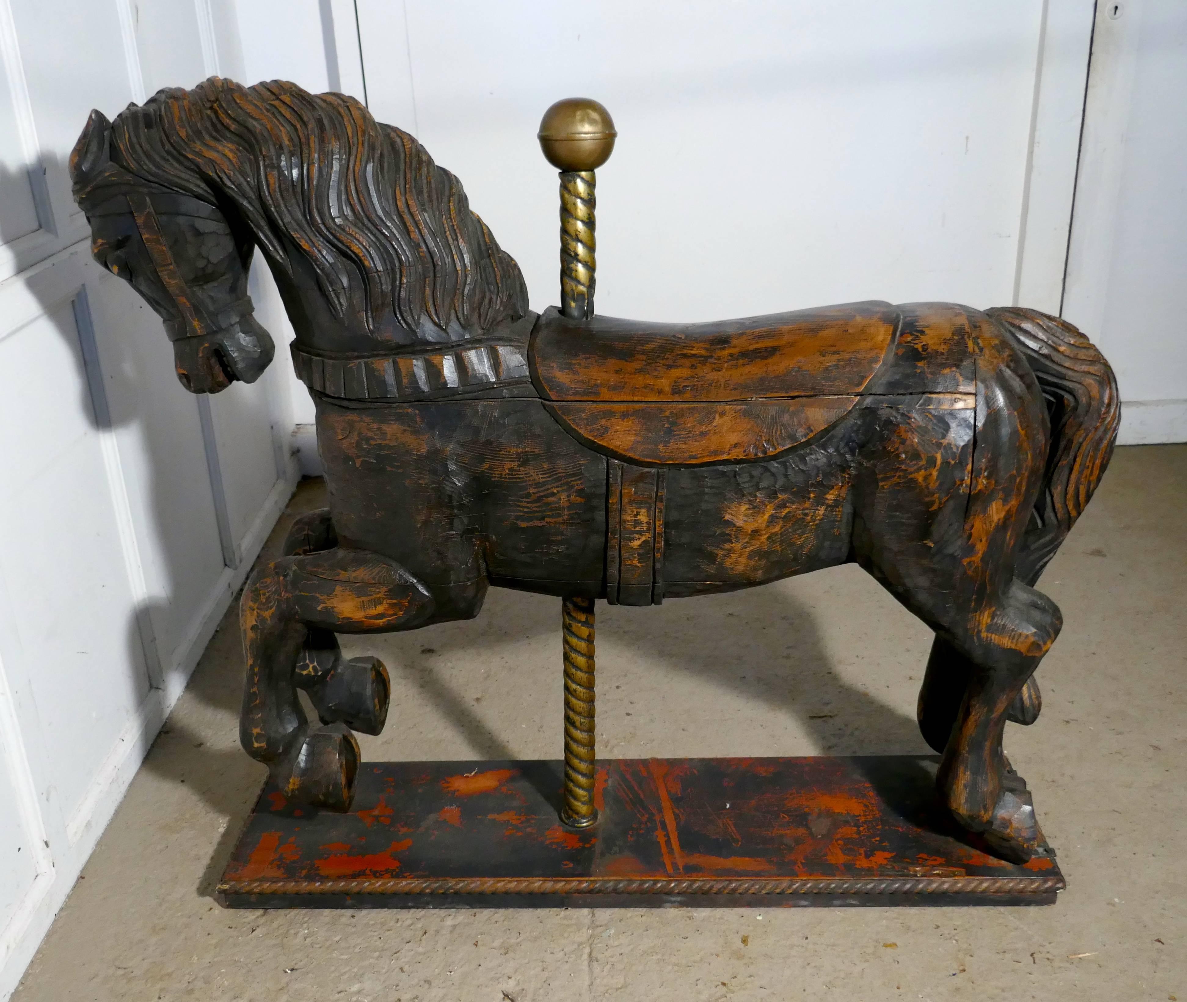 19th Century Wooden Spanish Carousel Galloper or Fair Ground Horse 3