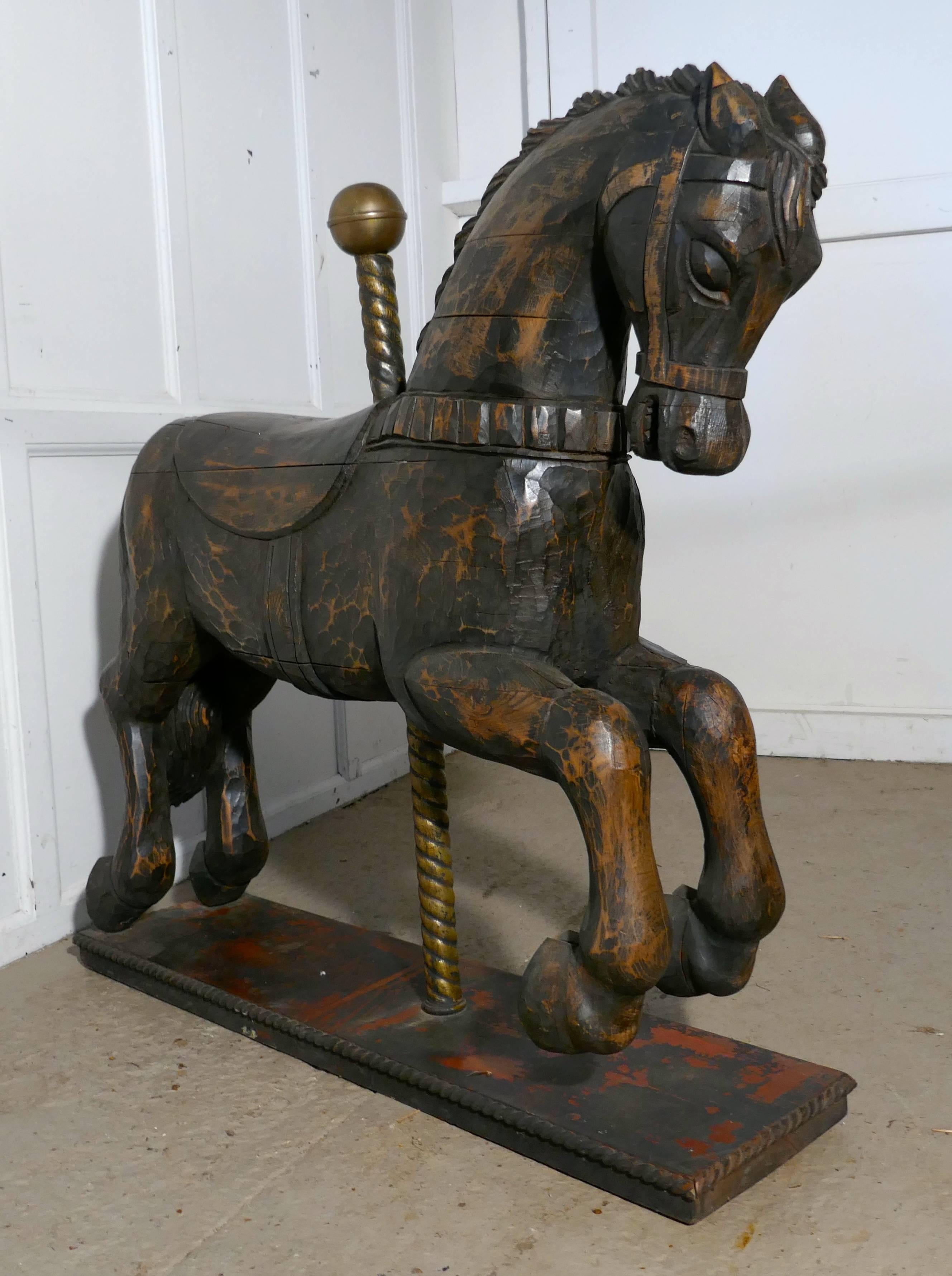 19th Century Wooden Spanish Carousel Galloper or Fair Ground Horse 5