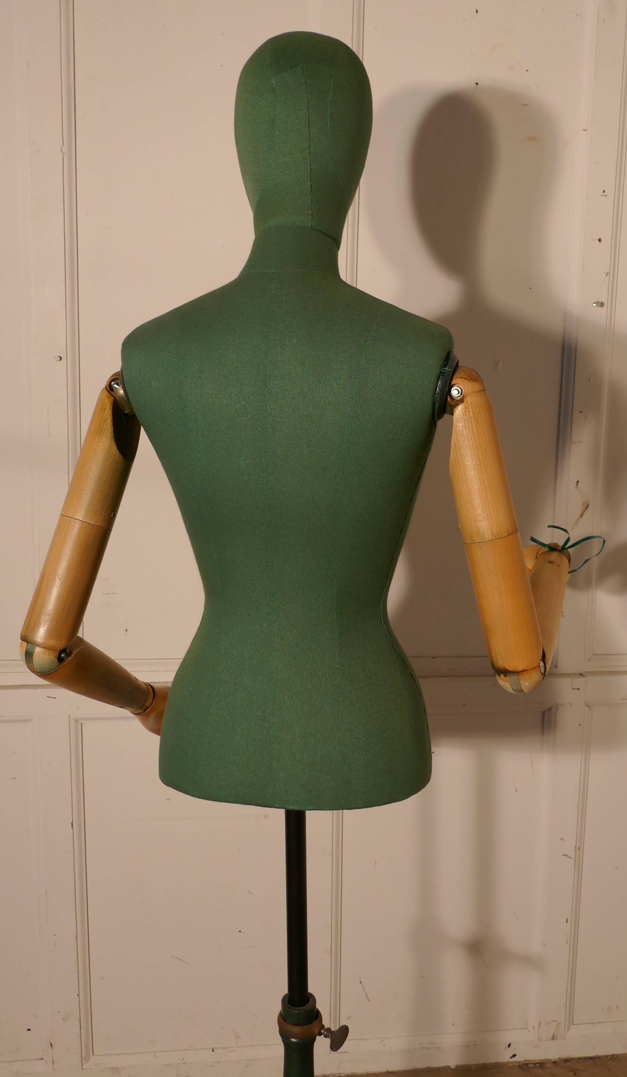 Mid-Century Modern Quirky Green Vintage Mannequin by Stockman, Taylor’s Dummy