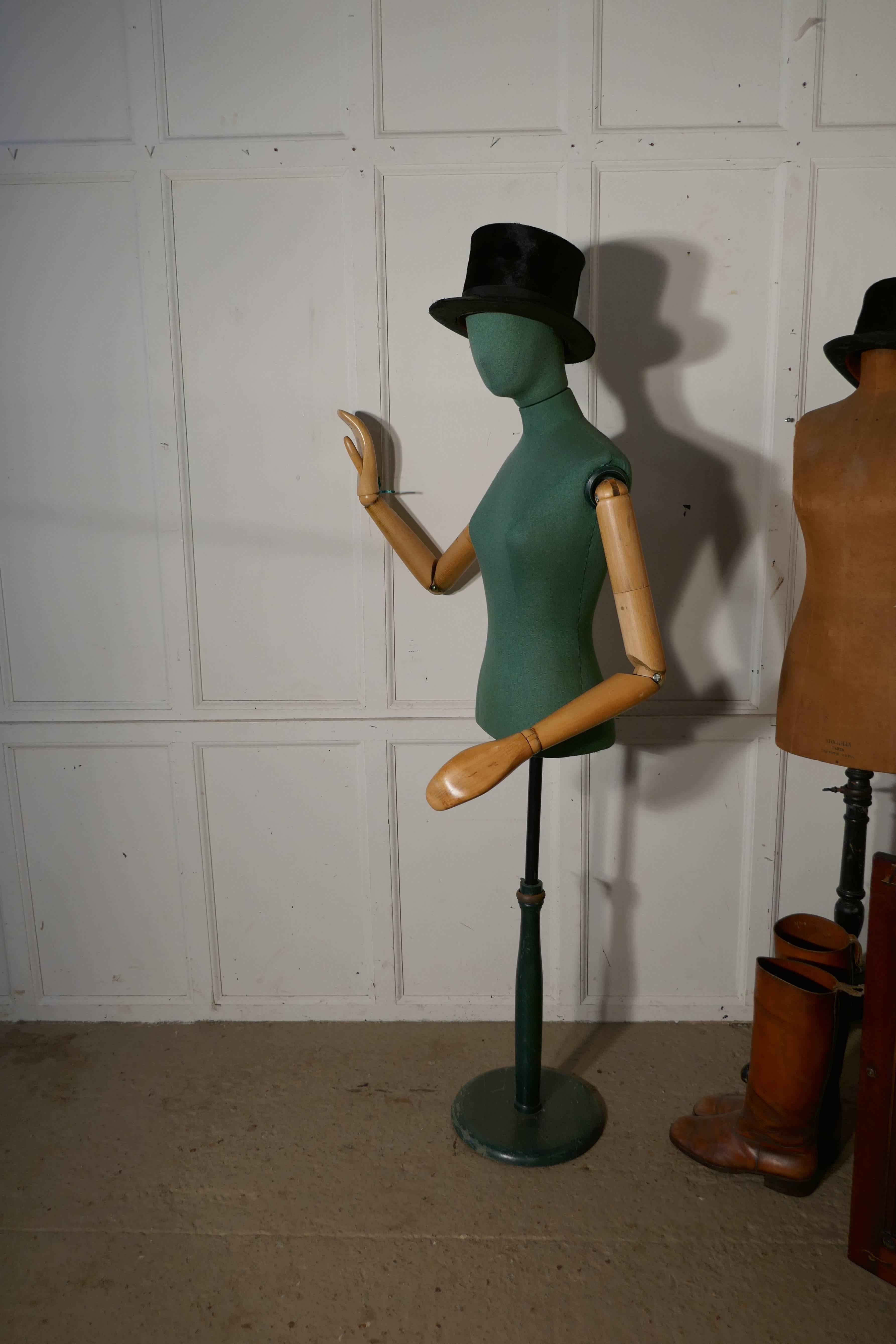 Quirky Green Vintage Mannequin by Stockman, Taylor’s Dummy at 1stDibs