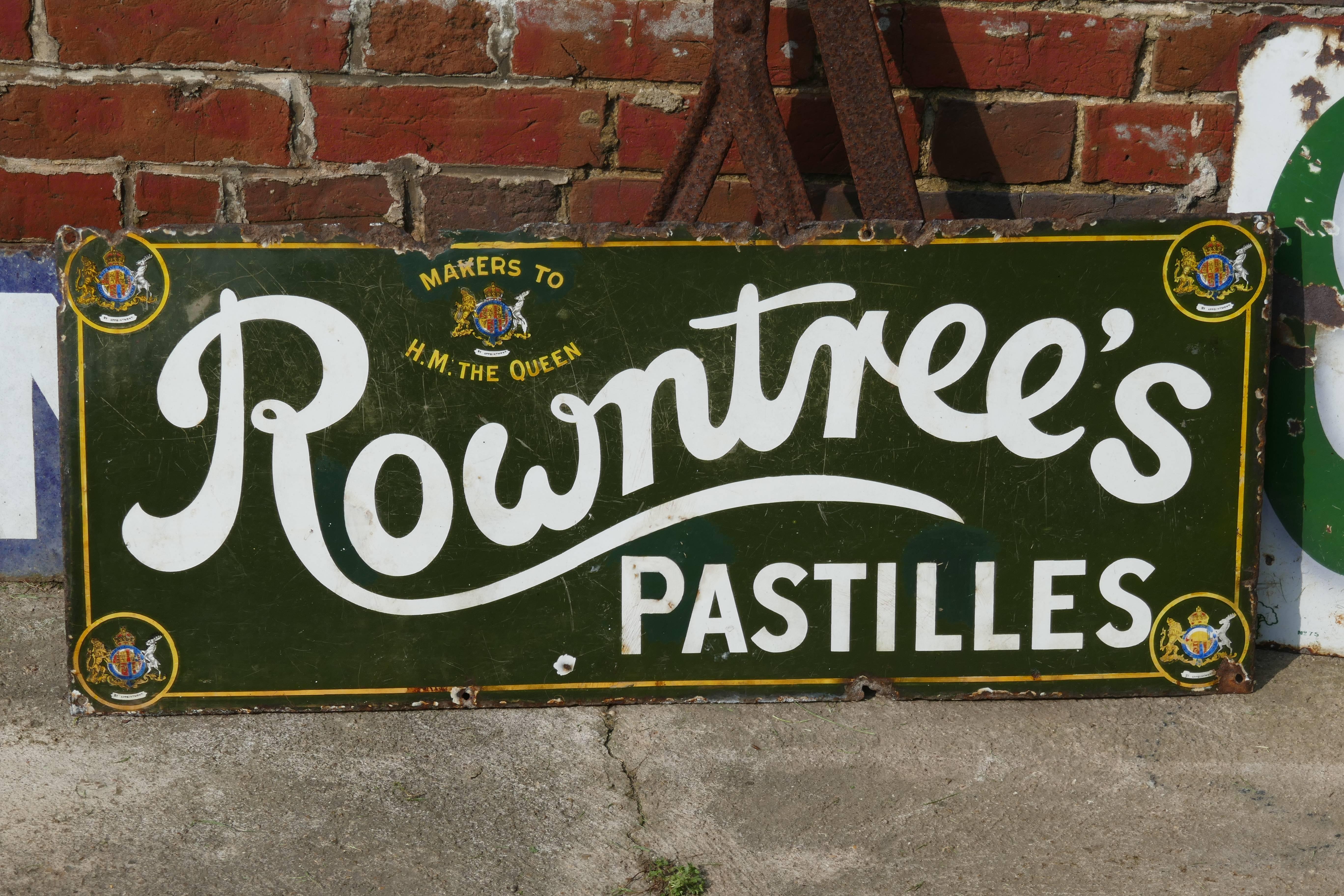 Machine Age Original Rowntree's Pastilles Enamel Sign